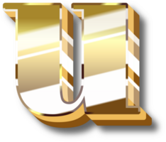 Gold Alphabet Letter and Number png