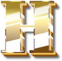 Gold Alphabet Brief und Nummer png