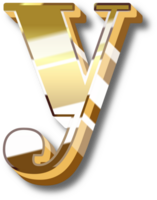 oro alfabeto letra y número png