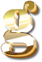 Gold Alphabet Letter and Number png