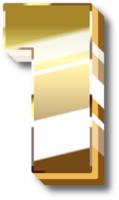 oro alfabeto letra y número png