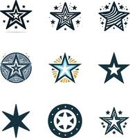 An Array of Star Illustrations vector