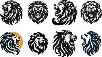 Illustration of Lion Logo set illustration vector