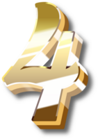 oro alfabeto lettera e numero png