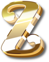 Gold Alphabet Letter and Number png