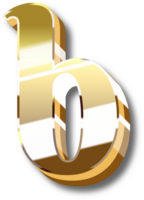 Gold Alphabet Letter and Number png