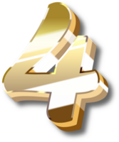 Gold Alphabet Letter and Number png