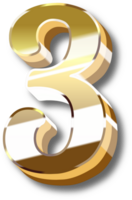 Gold Alphabet Letter and Number png