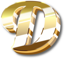 Gold Alphabet Letter and Number png