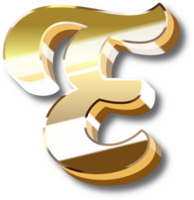 Gold Alphabet Letter and Number png