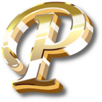 ouro alfabeto carta e número png