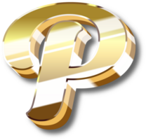 Gold Alphabet Letter and Number png