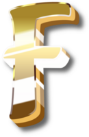 oro alfabeto lettera e numero png