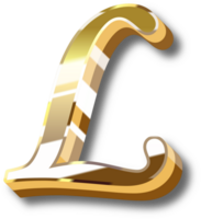 Gold Alphabet Letter and Number png