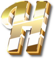 Gold Alphabet Letter and Number png