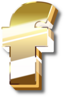 oro alfabeto lettera e numero png