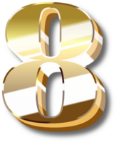 oro alfabeto lettera e numero png