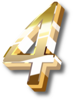 oro alfabeto letra y número png