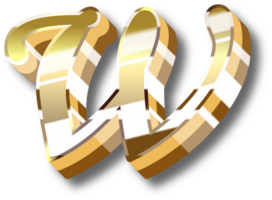 Gold Alphabet Letter and Number png