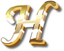 Gold Alphabet Letter and Number png