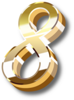 Gold Alphabet Letter and Number png