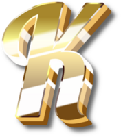 Gold Alphabet Letter and Number png