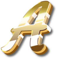 Gold Alphabet Brief und Nummer png