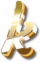 Gold Alphabet Letter and Number png