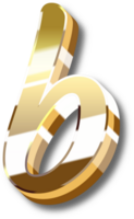 Gold Alphabet Letter and Number png