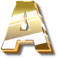 Gold Alphabet Letter and Number png