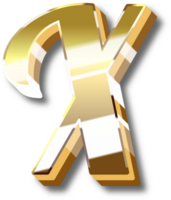 Gold Alphabet Letter and Number png