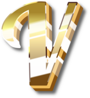 oro alfabeto letra y número png