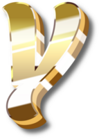 Gold Alphabet Letter and Number png