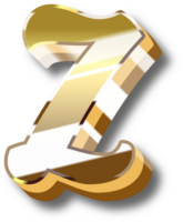 Gold Alphabet Letter and Number png