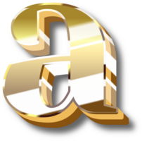 oro alfabeto lettera e numero png