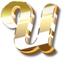 Gold Alphabet Letter and Number png