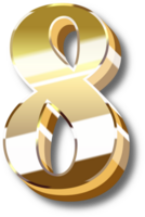 oro alfabeto lettera e numero png