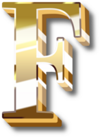 ouro alfabeto carta e número png