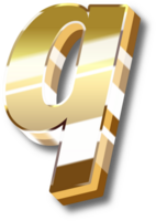 oro alfabeto letra y número png