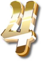 Gold Alphabet Letter and Number png