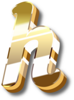 oro alfabeto letra y número png