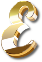 Gold Alphabet Letter and Number png