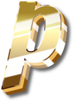 Gold Alphabet Letter and Number png