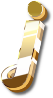 oro alfabeto lettera e numero png