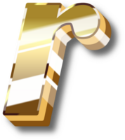 oro alfabeto letra y número png