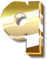 Gold Alphabet Letter and Number png