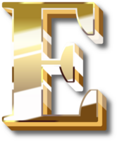 Gold Alphabet Letter and Number png