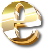 Gold Alphabet Letter and Number png