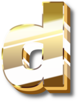 Gold Alphabet Letter and Number png