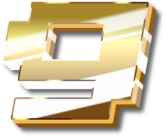 Gold Alphabet Letter and Number png